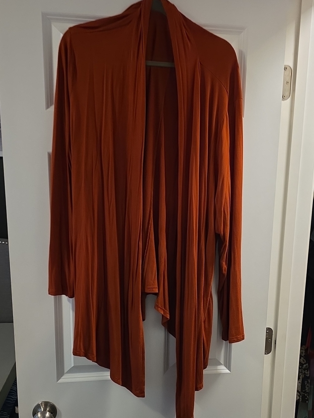 Maurices Open-Front Women's Cardigan Sweater in Rust